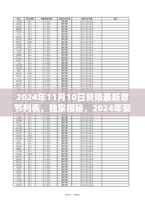 獨家揭秘，贅婿最新章節(jié)列表及一覽（截至2024年11月10日）
