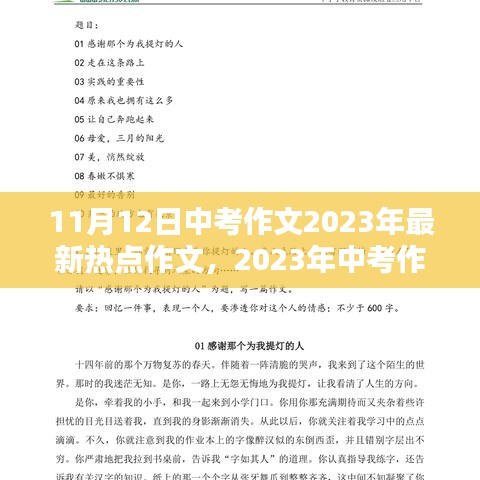 2023年中考作文熱點(diǎn)聚焦與影響分析，回顧與展望