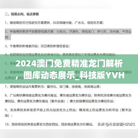 2024澳門免費精準龍門解析，圖庫動態(tài)展示_科技版YVH464.54