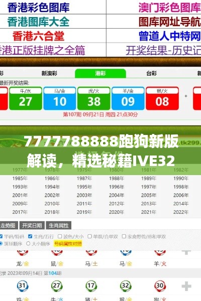 7777788888跑狗新版解讀，精選秘籍IVE323.63