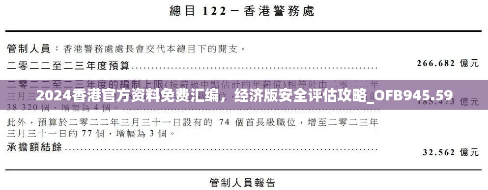 2024香港官方資料免費匯編，經(jīng)濟版安全評估攻略_OFB945.59