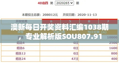 澳新每日開(kāi)獎(jiǎng)資料匯編1038期，專(zhuān)業(yè)解析版SOU807.91