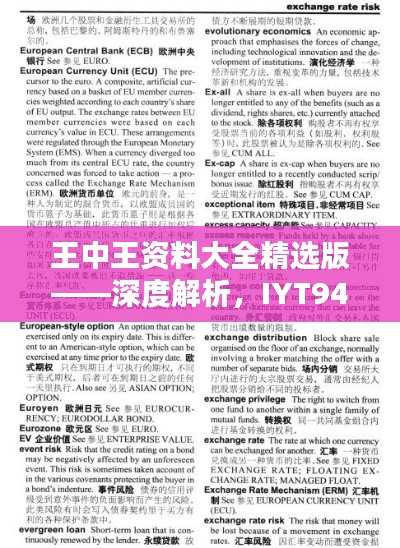 王中王資料大全精選版——深度解析，IYT948.53最新發(fā)布