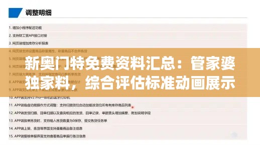 新奧門特免費(fèi)資料匯總：管家婆獨(dú)家料，綜合評(píng)估標(biāo)準(zhǔn)動(dòng)畫(huà)展示OSW888.67