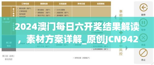 2024澳門每日六開獎結(jié)果解讀，素材方案詳解_原創(chuàng)JCN942.26