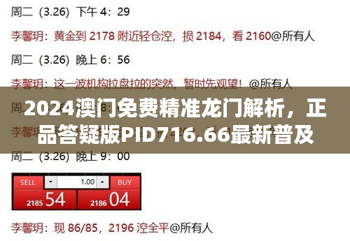 2024澳門(mén)免費(fèi)精準(zhǔn)龍門(mén)解析，正品答疑版PID716.66最新普及版