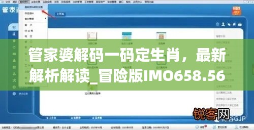 管家婆解碼一碼定生肖，最新解析解讀_冒險版IMO658.56
