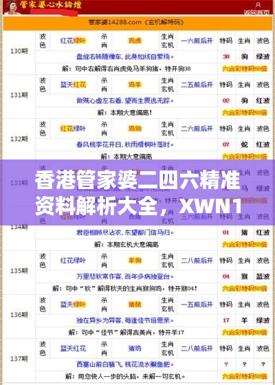 香港管家婆二四六精準(zhǔn)資料解析大全，XWN125.85新解版揭秘