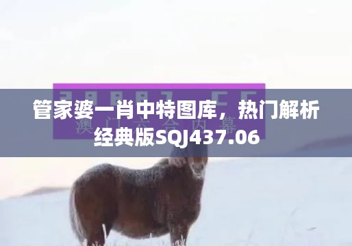 管家婆一肖中特圖庫，熱門解析經典版SQJ437.06