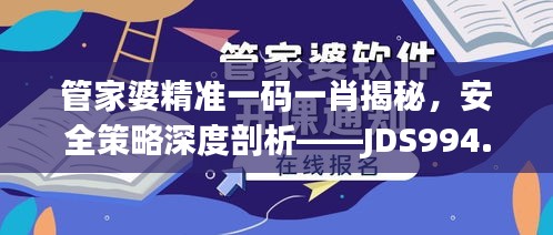 管家婆精準(zhǔn)一碼一肖揭秘，安全策略深度剖析——JDS994.53探索版