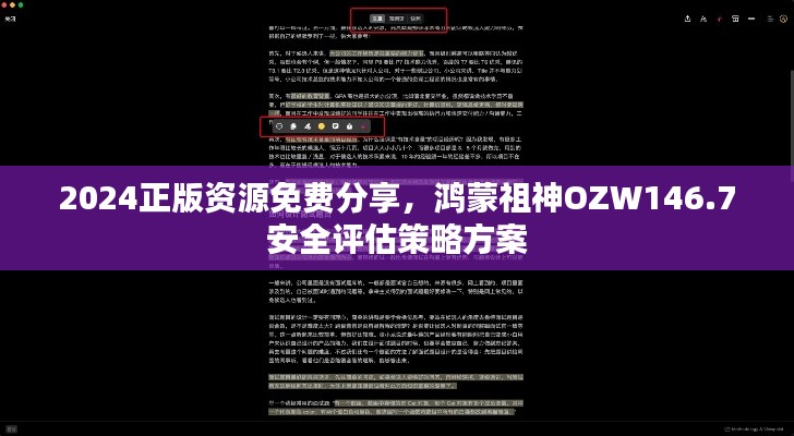 2024正版資源免費分享，鴻蒙祖神OZW146.7安全評估策略方案