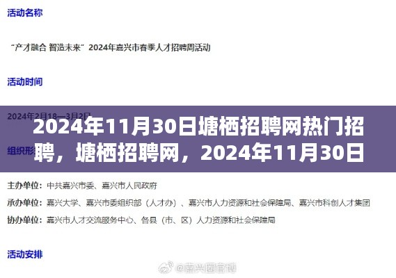塘棲招聘網(wǎng)熱門招聘日，尋找人才的熱潮涌動(dòng)在塘棲招聘網(wǎng)，2024年11月30日盛大開啟！