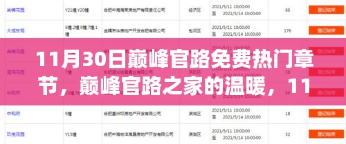 巔峰官路，家的溫暖與11月30日的趣事情感紐帶免費熱門章節(jié)分享
