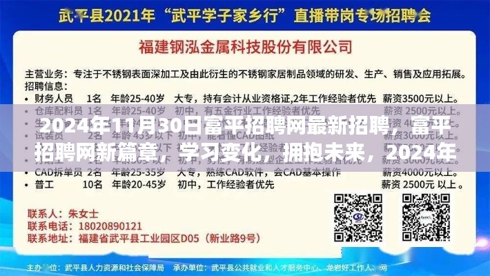 富平招聘網(wǎng)新篇章啟航，最新招聘信息與未來學(xué)習(xí)變化