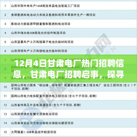 甘肅電廠招聘啟事，探尋自然美景之旅，尋找內(nèi)心的寧?kù)o與平和