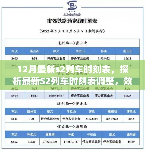 最新S2列車時(shí)刻表調(diào)整解析，效率與便利的權(quán)衡之道