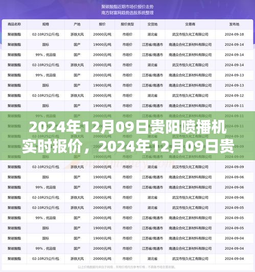 2024年12月09日貴陽噴播機(jī)實(shí)時報價及選購指南，深度解析與報價大全
