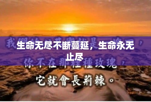生命無盡不斷蔓延，生命永無止盡 