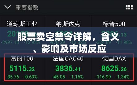 股票賣空禁令詳解，含義、影響及市場反應