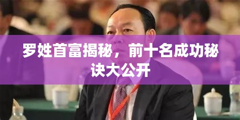 羅姓首富揭秘，前十名成功秘訣大公開(kāi)