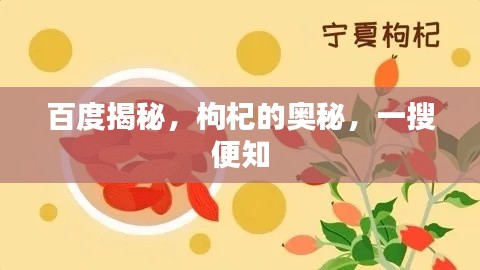 百度揭秘，枸杞的奧秘，一搜便知
