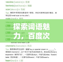 探索詞語魅力，百度次組詞引領(lǐng)你走進(jìn)詞匯的奇妙世界