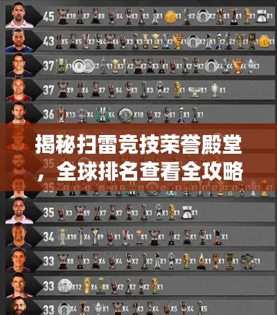 揭秘掃雷競技榮譽(yù)殿堂，全球排名查看全攻略！