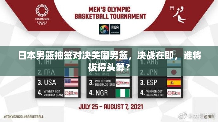 日本男籃抽簽對決美國男籃，決戰(zhàn)在即，誰將拔得頭籌？