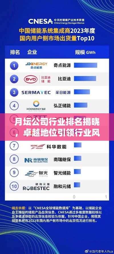月壇公司行業(yè)排名揭曉，卓越地位引領(lǐng)行業(yè)風(fēng)向標(biāo)