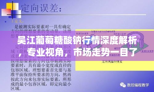 吳江葡萄糖酸鈉行情深度解析，專(zhuān)業(yè)視角，市場(chǎng)走勢(shì)一目了然