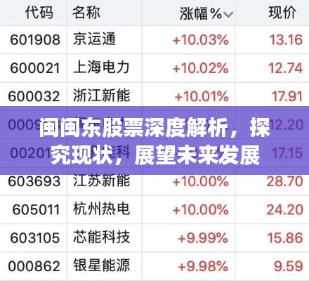 閩閩東股票深度解析，探究現(xiàn)狀，展望未來(lái)發(fā)展
