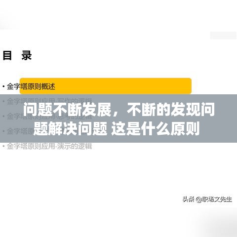 問題不斷發(fā)展，不斷的發(fā)現問題解決問題 這是什么原則 