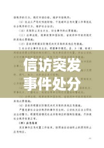 信訪突發(fā)事件處分，信訪突發(fā)事件應急預案范文 
