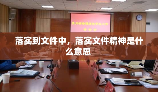 落實(shí)到文件中，落實(shí)文件精神是什么意思 