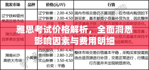 雅思考試價格解析，全面洞悉影響因素與費用明細