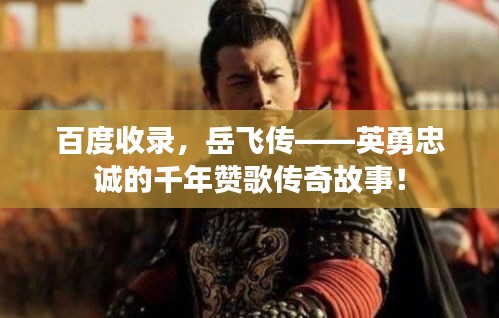 百度收錄，岳飛傳——英勇忠誠的千年贊歌傳奇故事！