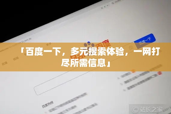 「百度一下，多元搜索體驗，一網(wǎng)打盡所需信息」