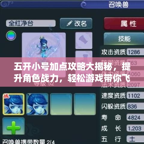 五開小號加點攻略大揭秘，提升角色戰(zhàn)力，輕松游戲帶你飛！
