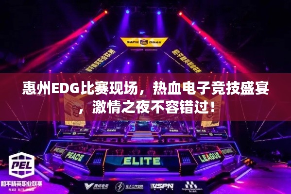惠州EDG比賽現(xiàn)場，熱血電子競技盛宴，激情之夜不容錯過！