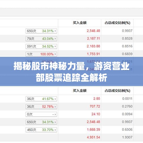 揭秘股市神秘力量，游資營業(yè)部股票追蹤全解析